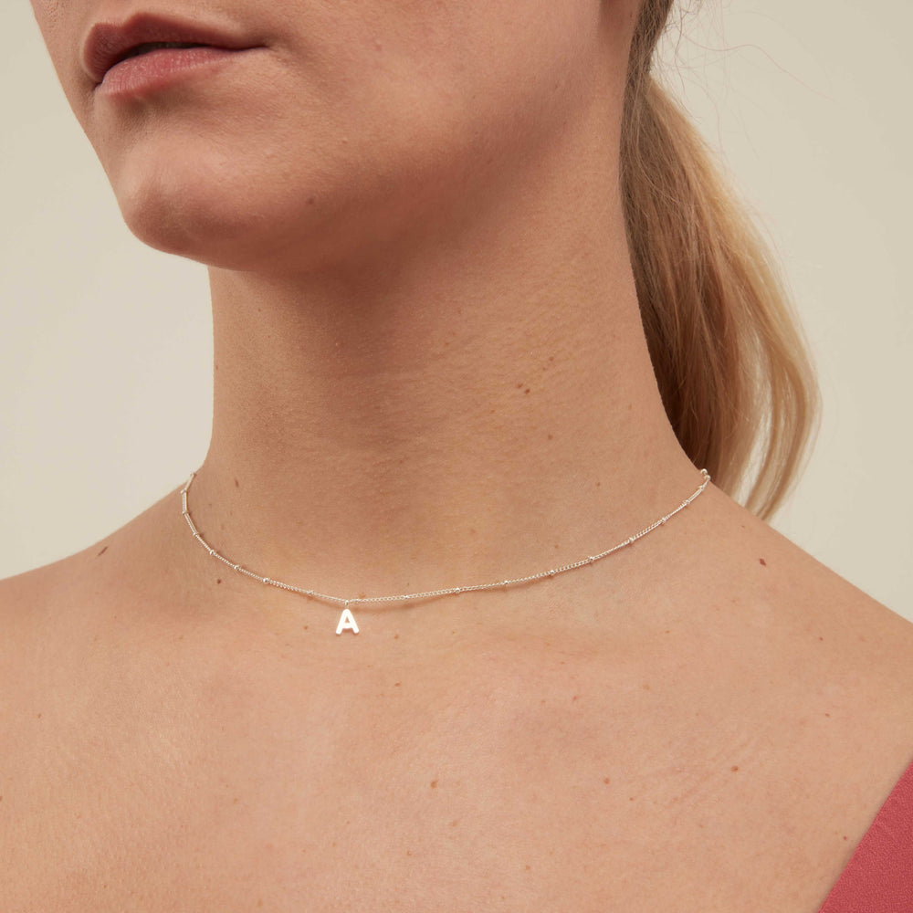 Silver Initial Necklaces
