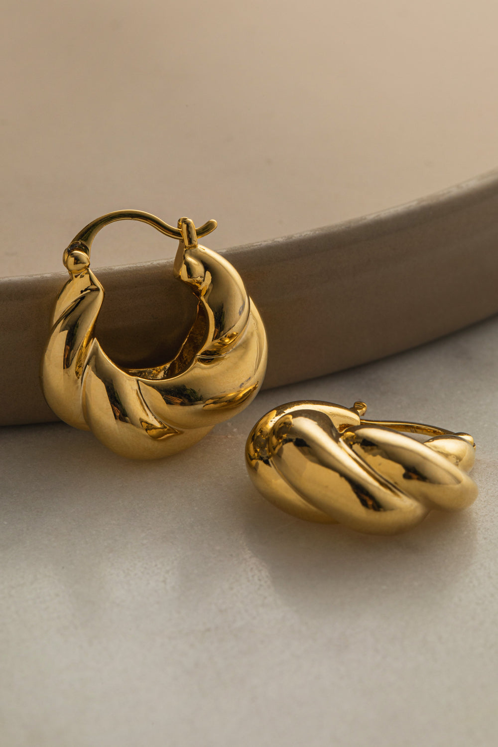 Chunky Gold Hoop Earrings