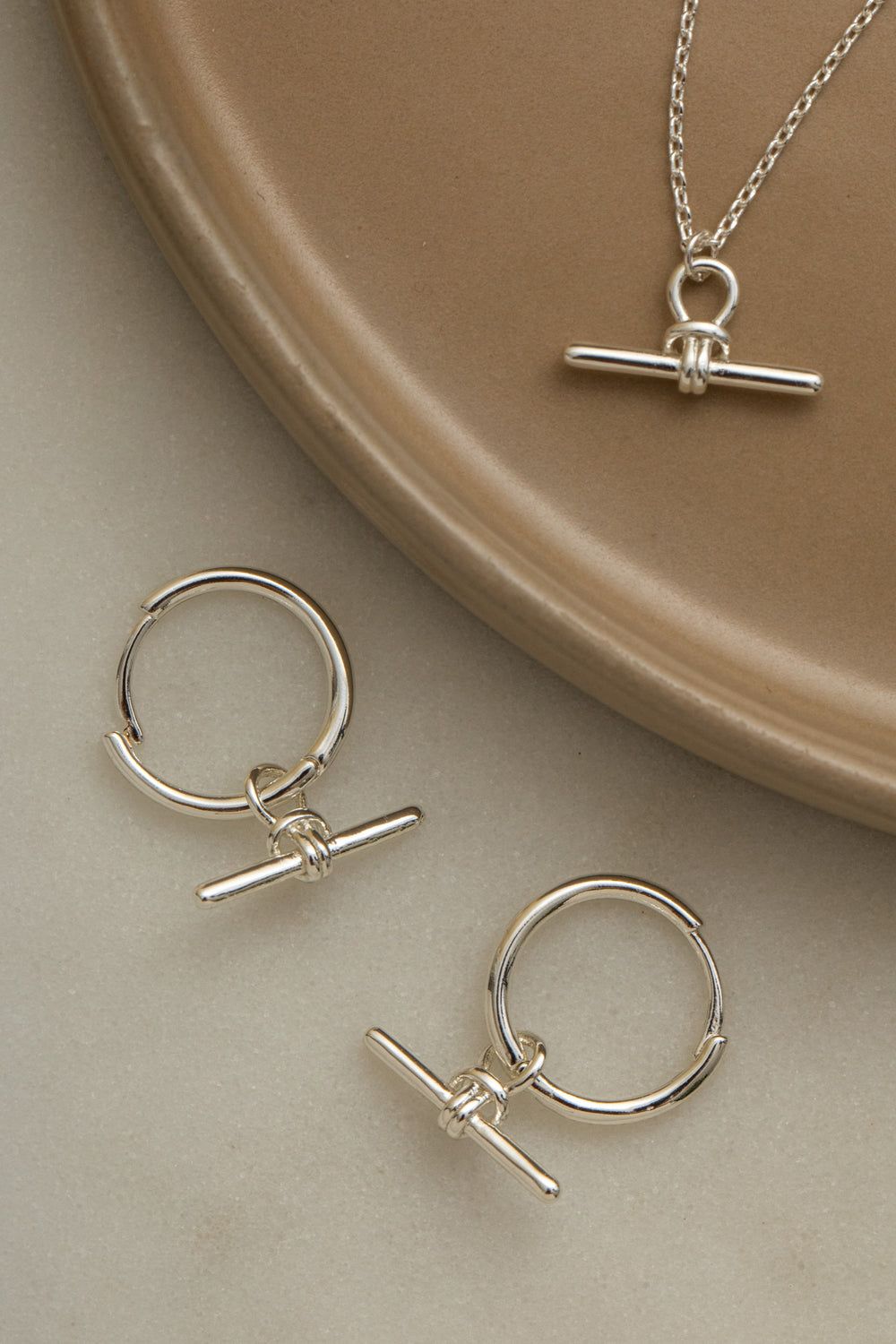 Silver Huggie Hoop Earrings