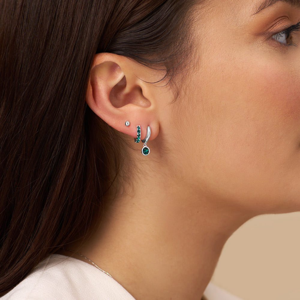 Swarovski® Crystal Huggie Hoop Earrings