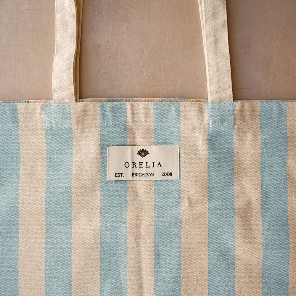 Accessories Other Default Beach Tote Bag - Blue Stripe Orelia Jewellery