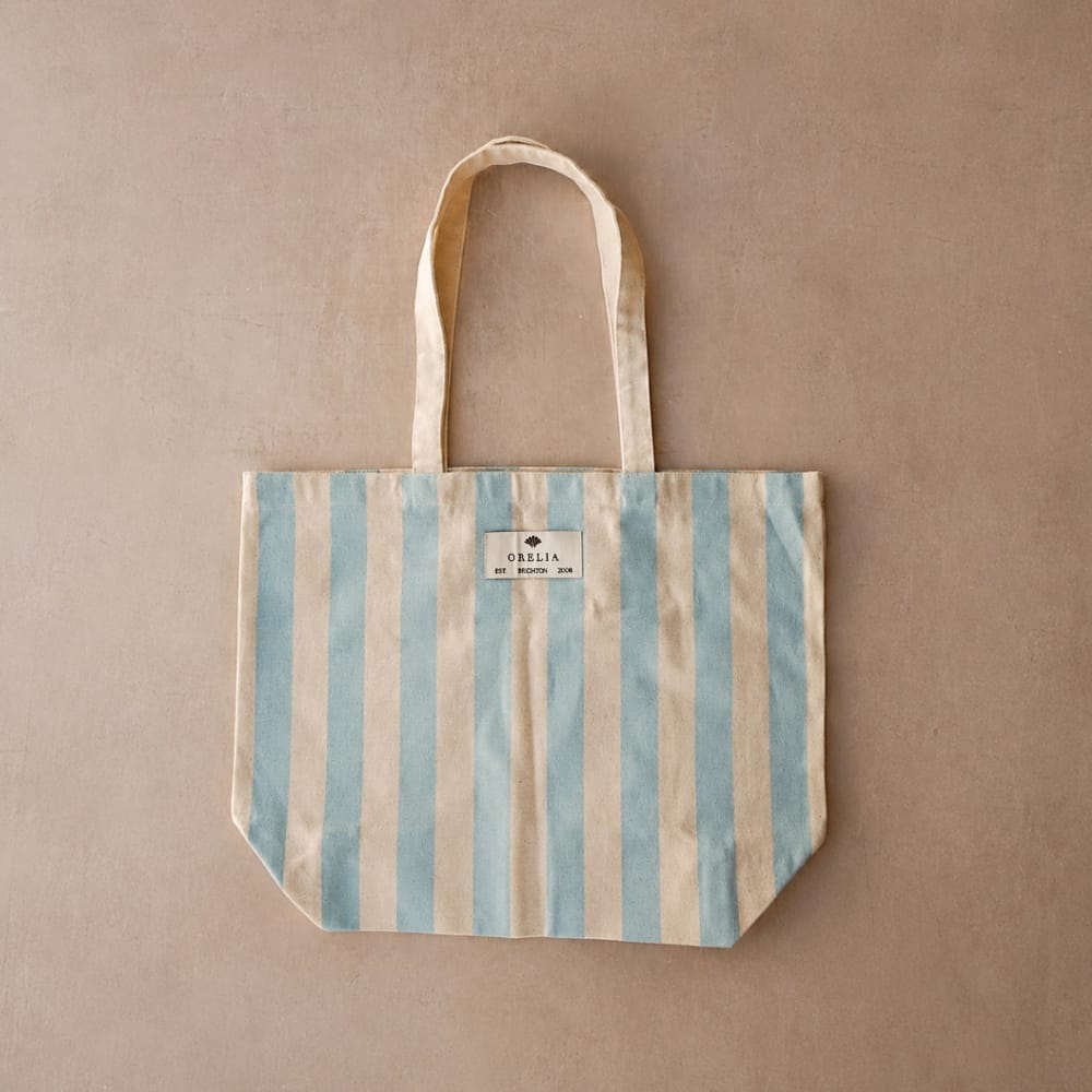 Accessories Other Default Beach Tote Bag - Blue Stripe Orelia Jewellery