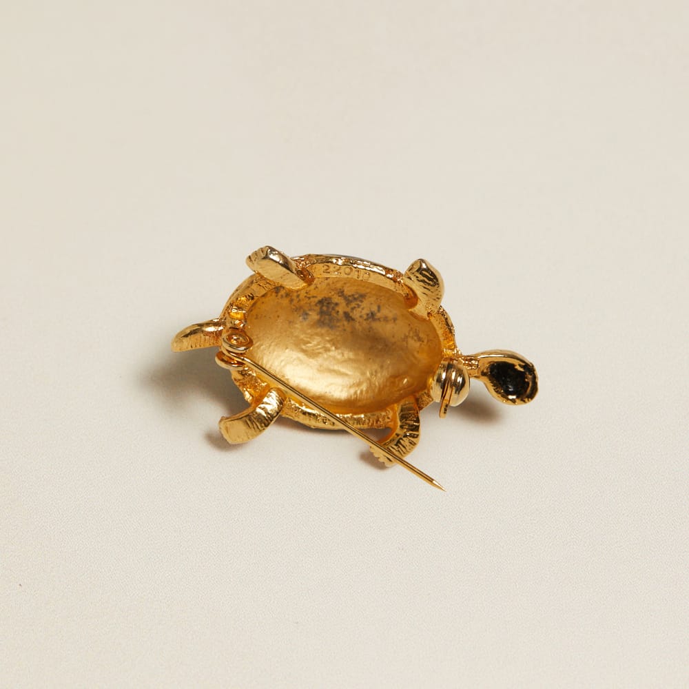 Accessories Other Default Vintage Enamel & Crystal Tortoise Brooch Orelia Jewellery