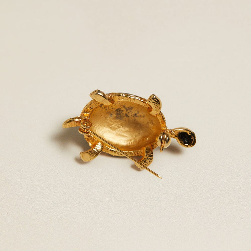 Accessories Other Default Vintage Enamel & Crystal Tortoise Brooch Orelia Jewellery