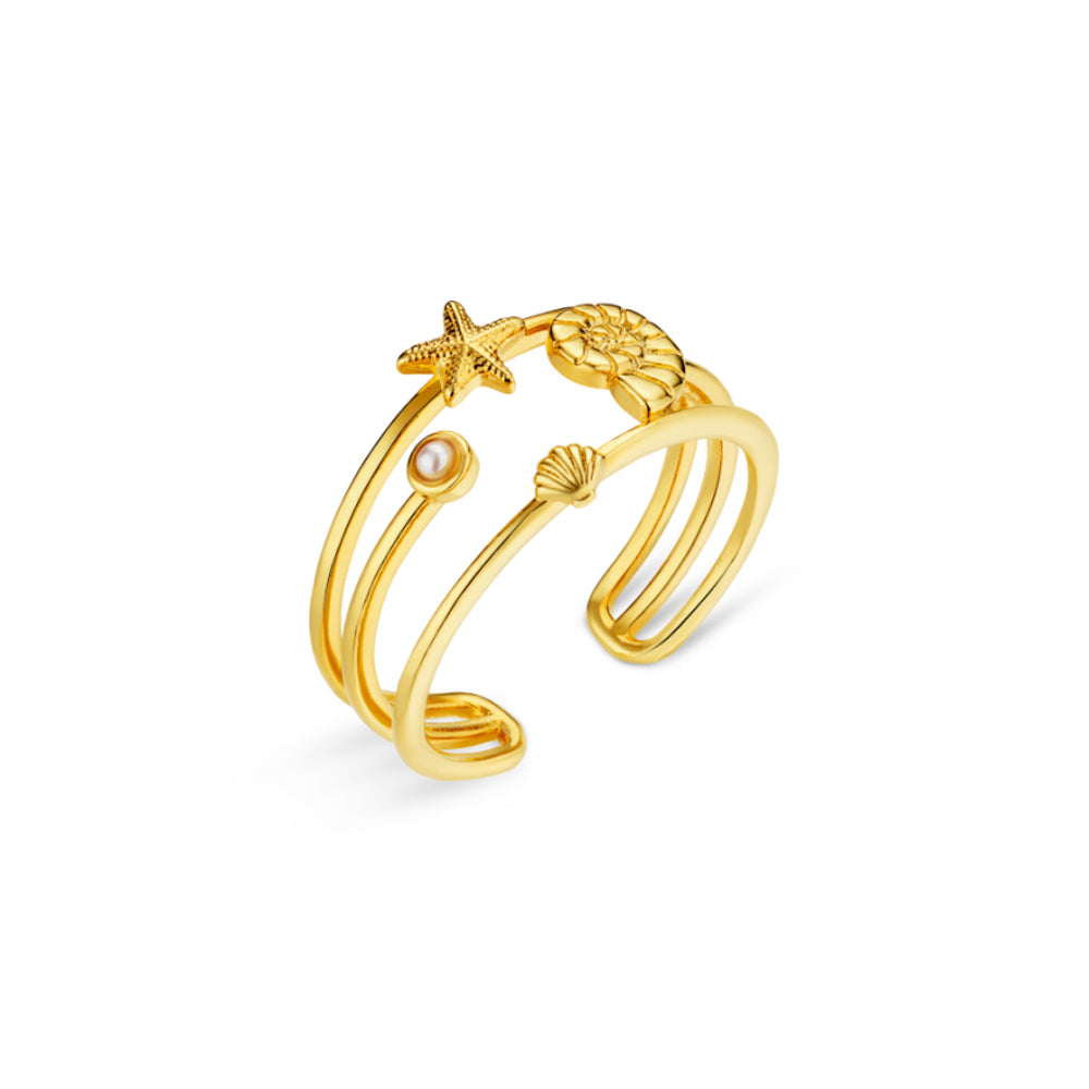 Coastal Open Caged Adjustable Ring