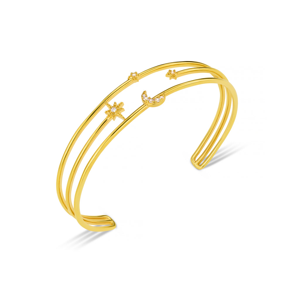 Bangle Celestial Crystal Multi-Row Bangle Orelia Jewellery