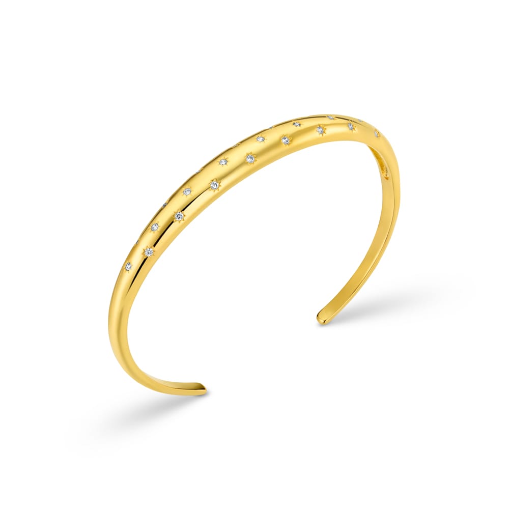 Bangle Crystal Starburst Domed Bangle Orelia Jewellery