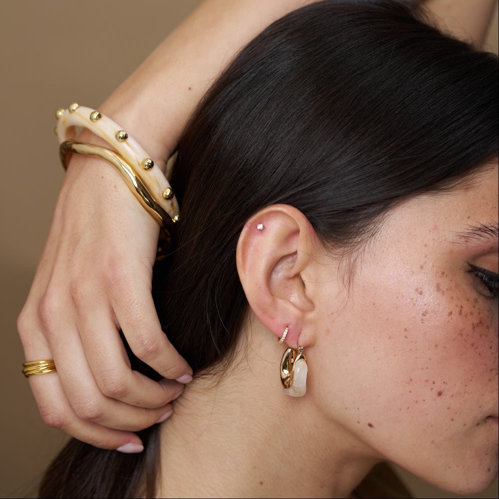 Bangle Default Marble Resin Studded Bangle Orelia Jewellery