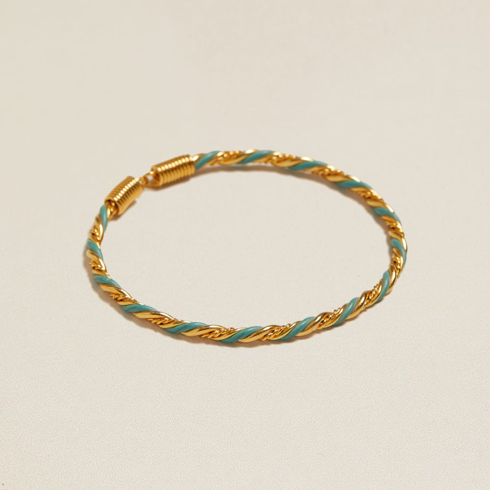 Bangle Default Vintage Turquoise Twist Bangle Orelia Jewellery