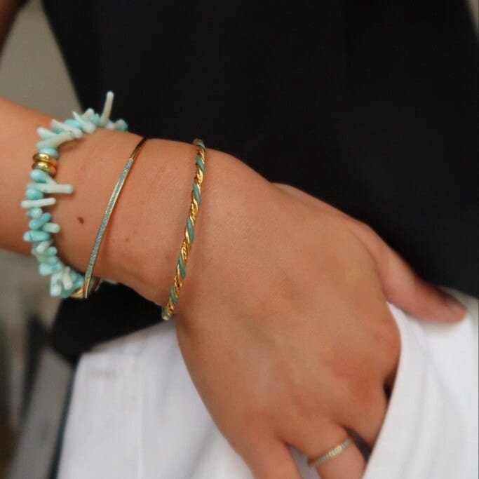 Bangle Default Vintage Turquoise Twist Bangle Orelia Jewellery