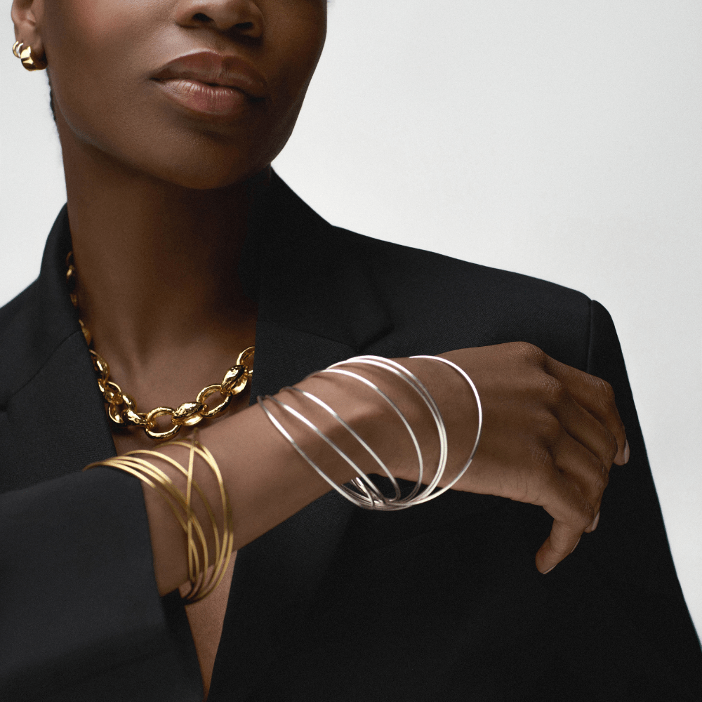 Bangle Fine Multi Interlocking Bangles Orelia Jewellery