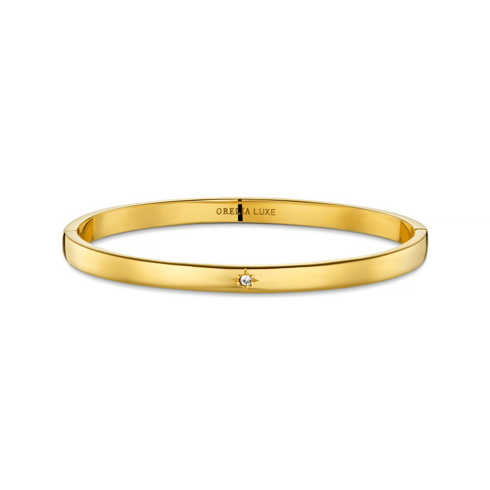 Bangle LUXE Crystal Starburst Hinged Bangle Orelia Jewellery