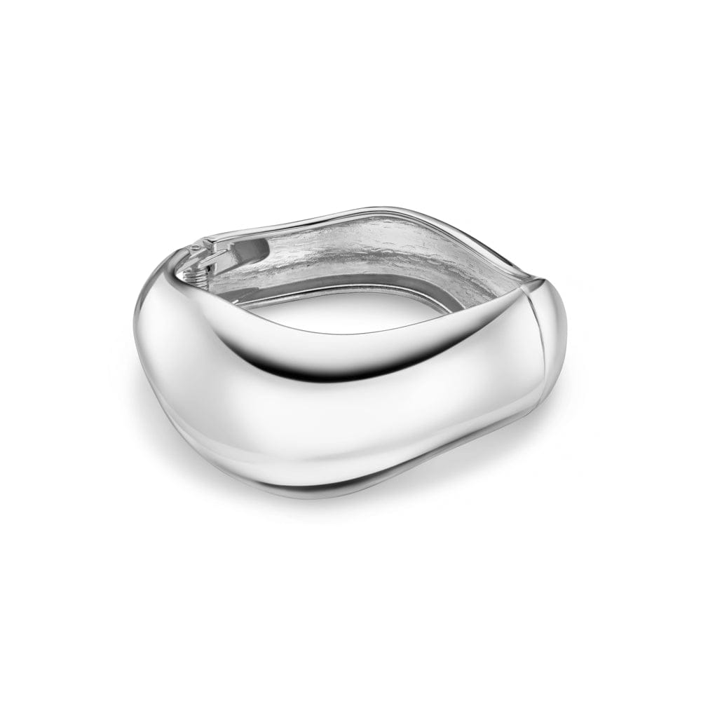 Bangle ONE Statement Wave Bangle Silver Orelia Jewellery