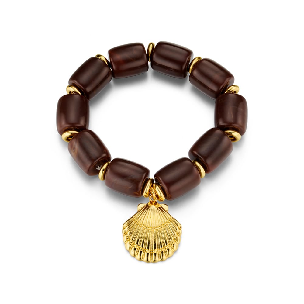 Beaded Bracelet Chunky Beaded Shell Charm Bracelet Orelia Jewellery