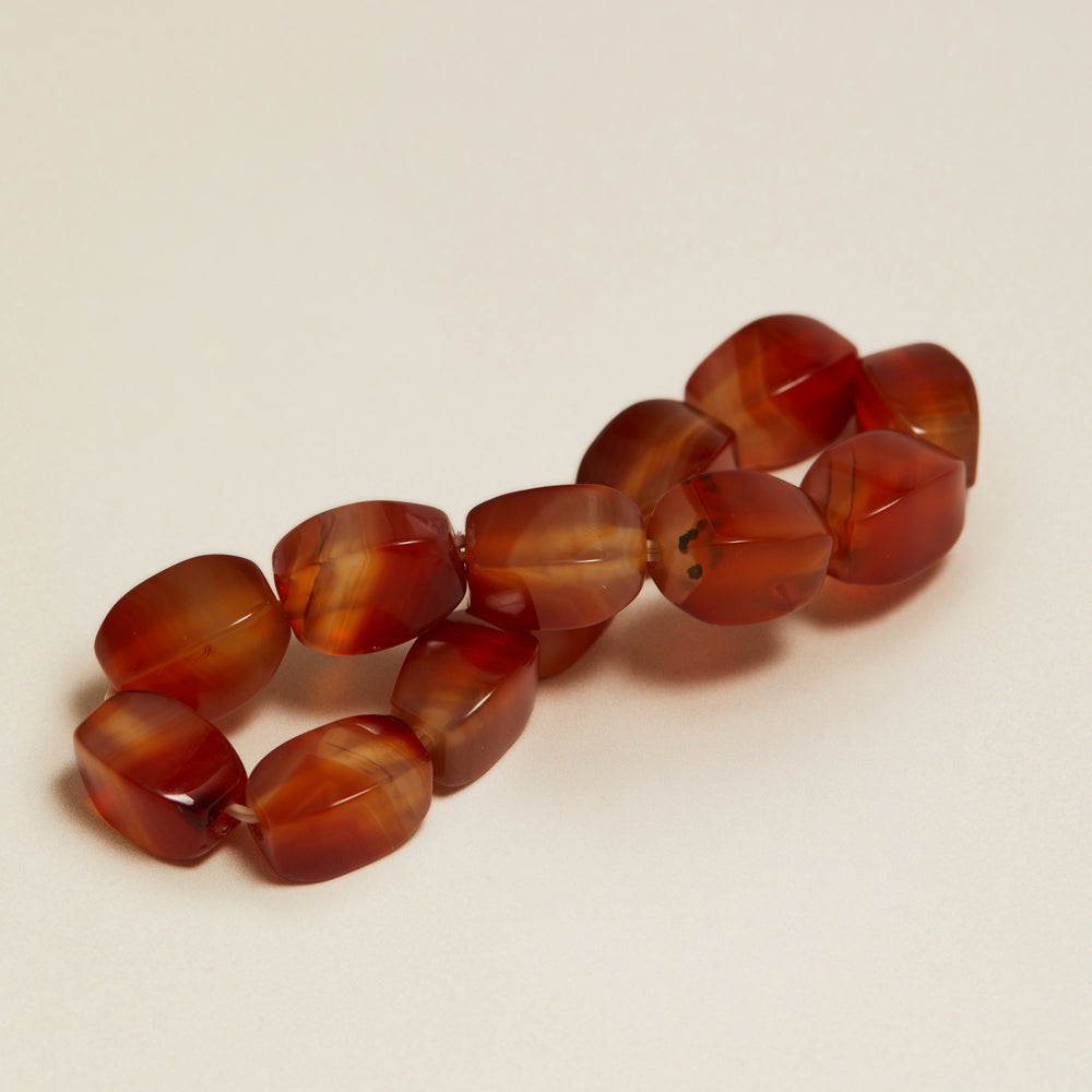 Beaded Bracelet Vintage Red Carnelian Beaded Bracelet Orelia Jewellery