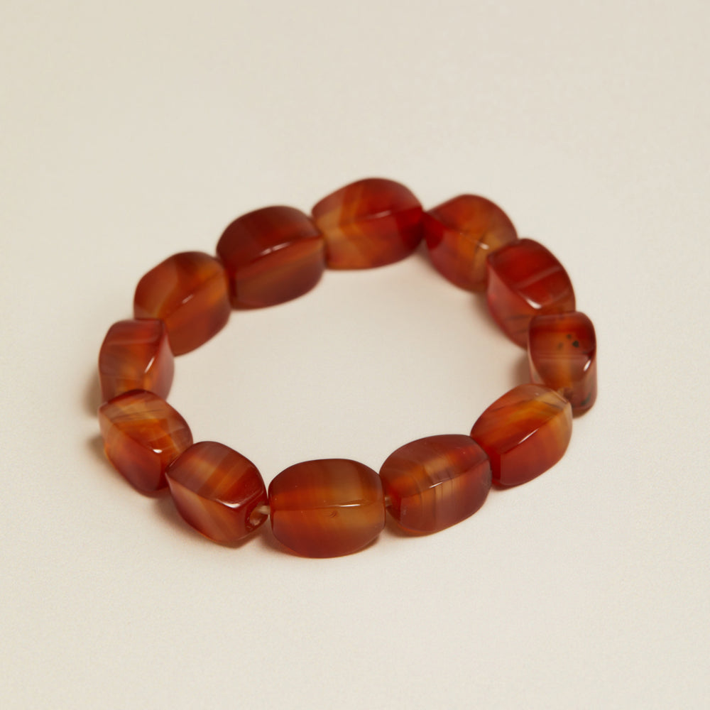 Beaded Bracelet Vintage Red Carnelian Beaded Bracelet Orelia Jewellery