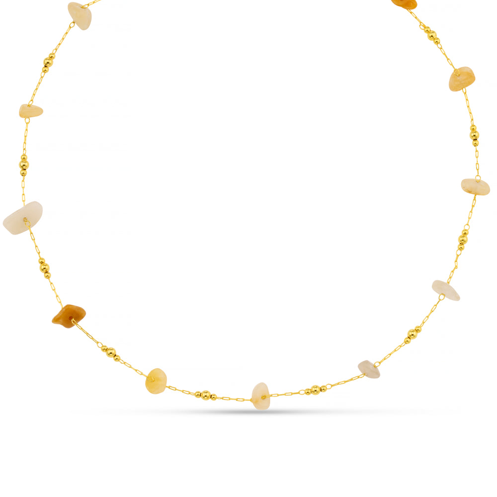 Beaded Necklace Default Warm Chip & Bead Necklace Orelia Jewellery
