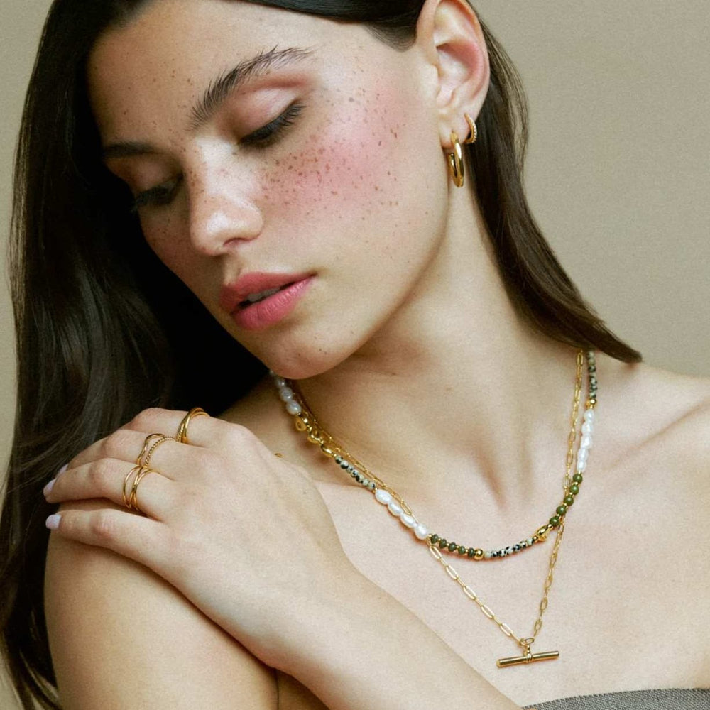 Beaded Necklace Mixed Semi-Precious & Pearl Beaded Necklace Orelia Jewellery