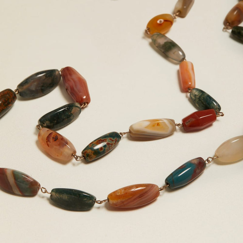 Beaded Necklace Vintage Colourful Beaded Necklace Orelia Jewellery