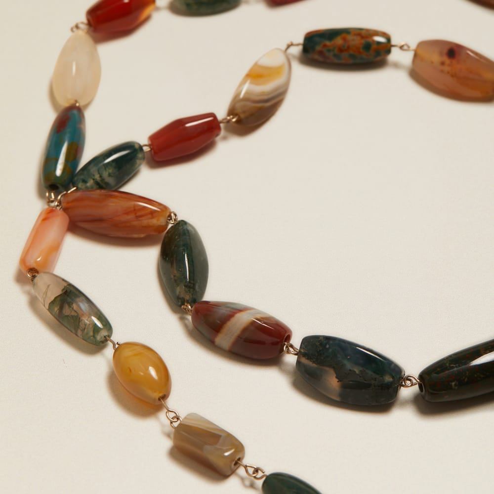 Beaded Necklace Vintage Colourful Beaded Necklace Orelia Jewellery