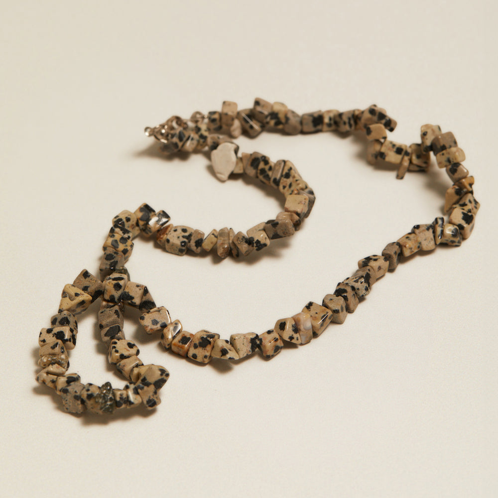 Beaded Necklace Vintage Dalmatian Jasper Beaded Necklace Orelia Jewellery
