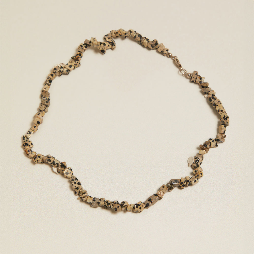 Beaded Necklace Vintage Dalmatian Jasper Beaded Necklace Orelia Jewellery