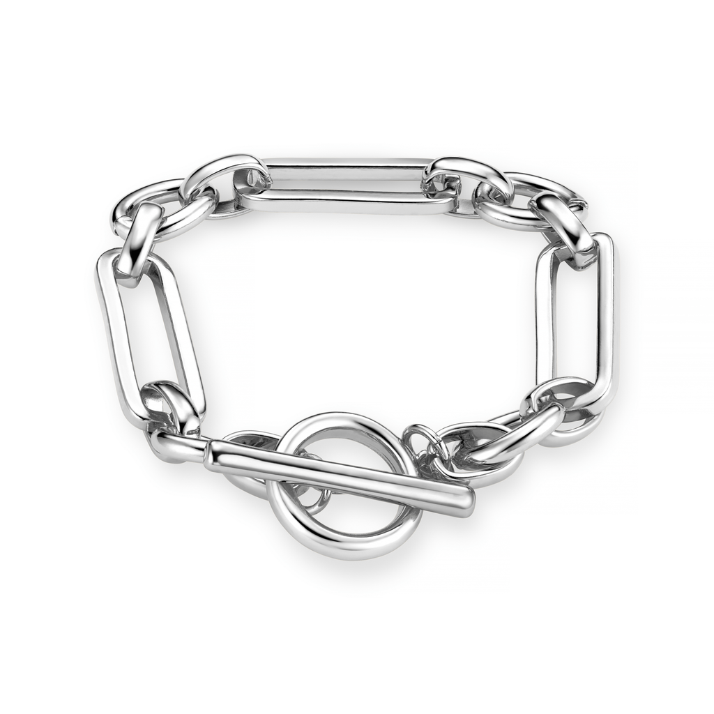 Rectangular Link T Bar Bracelet