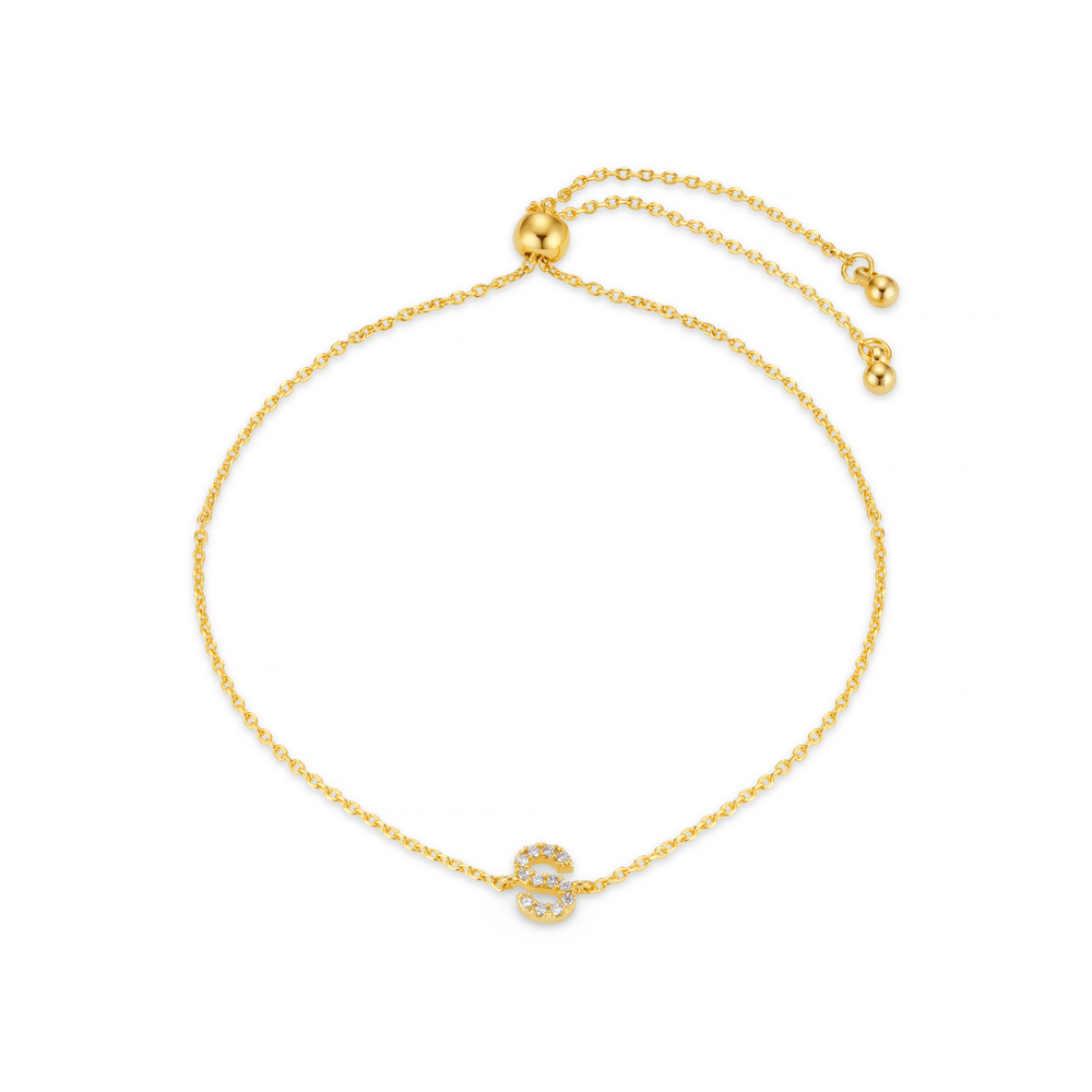 Bracelets S Pave Initial Slider Bracelet Orelia Jewellery