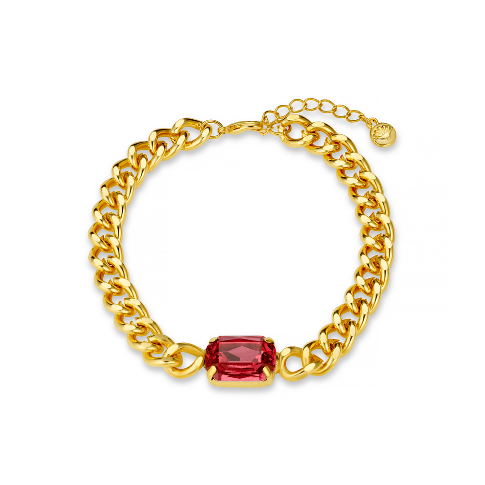 Chain Bracelet Chunky Stationed Crystal Chain Bracelet Orelia Jewellery