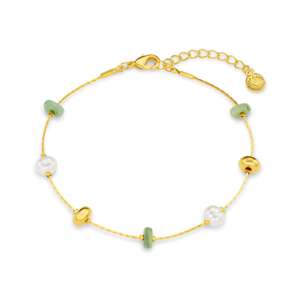 Chain Bracelet ONE Fine Mixed Bead & Pearl Bracelet Orelia Jewellery