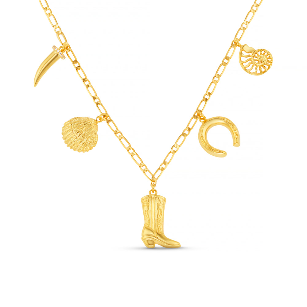 Chain Necklace Default Eclectic Western Charm Necklace Orelia Jewellery