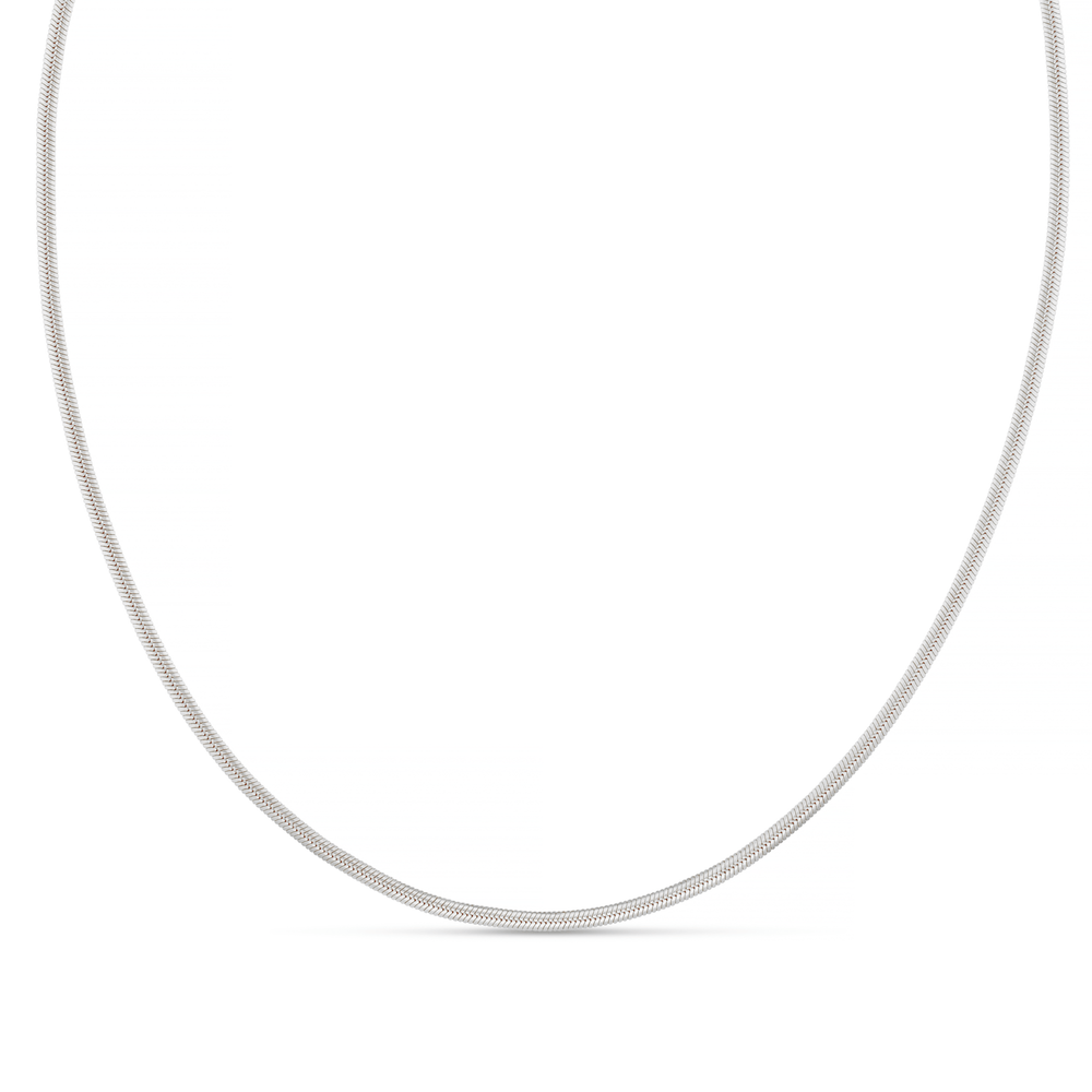 Chain Necklace LUXE Flat Snake Chain Necklace-Silver Orelia Jewellery