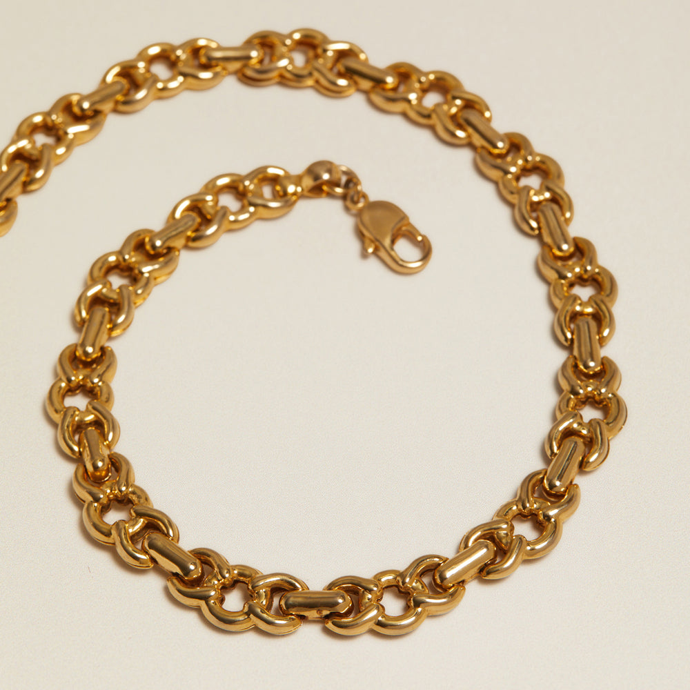Chain Necklace Vintage Chunky Interlocking Chain Necklace Orelia Jewellery