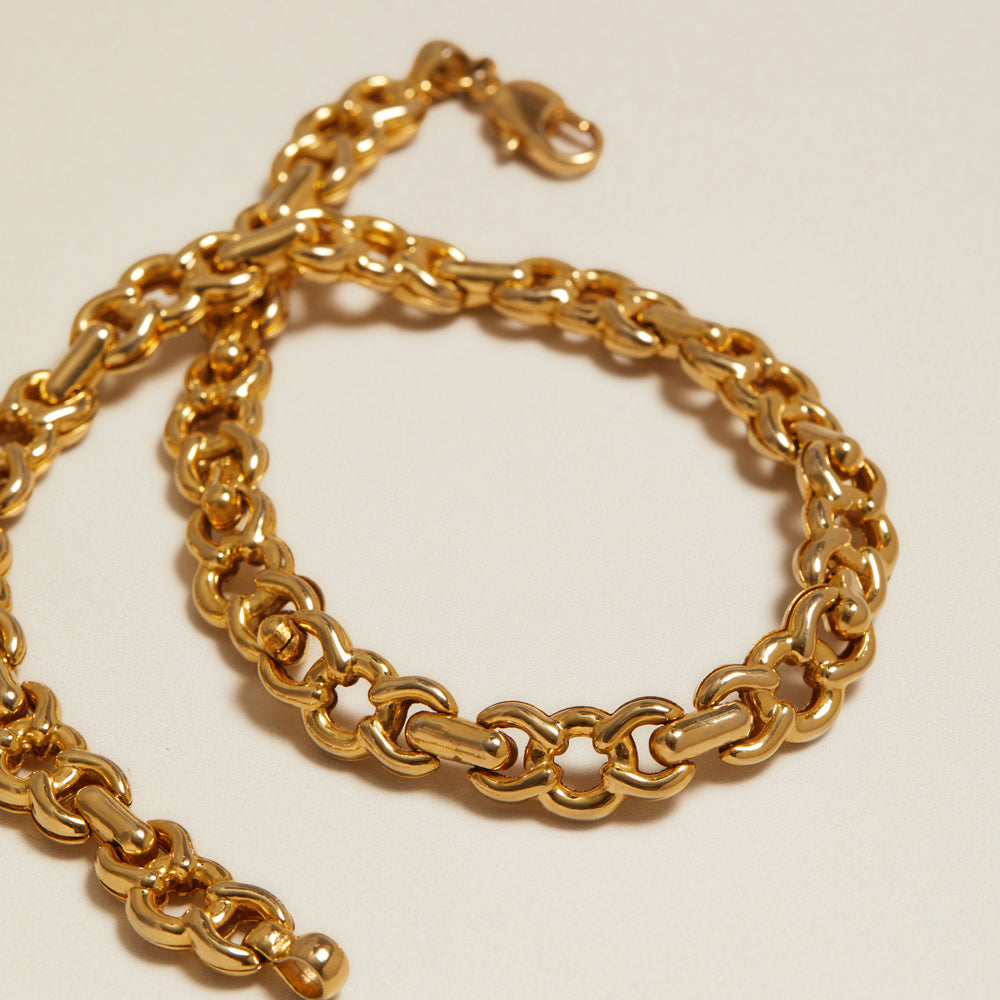 Chain Necklace Vintage Chunky Interlocking Chain Necklace Orelia Jewellery