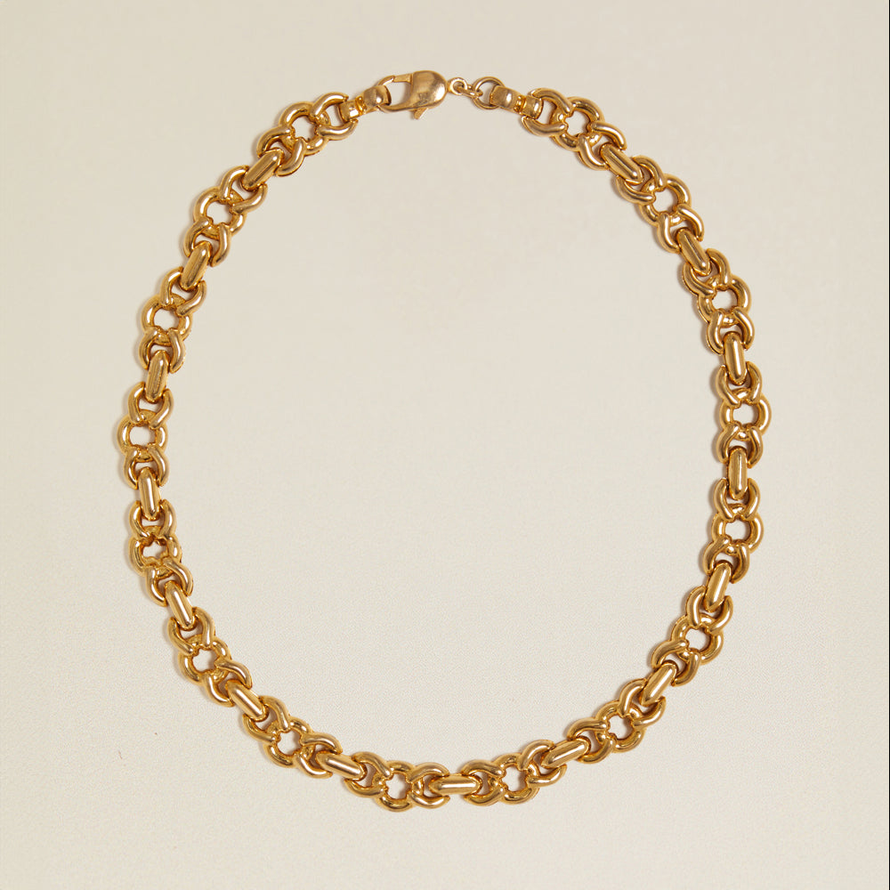 Chain Necklace Vintage Chunky Interlocking Chain Necklace Orelia Jewellery