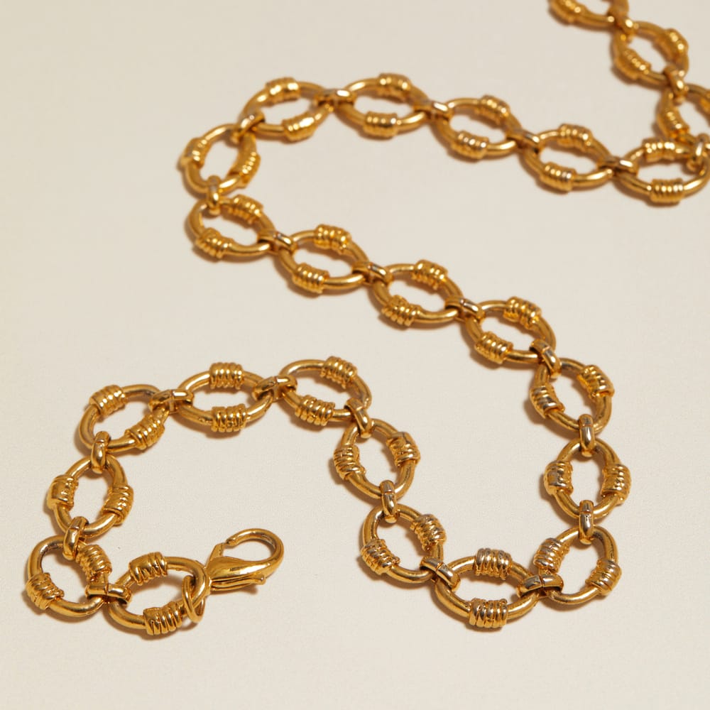 Chain Necklace Vintage Lock Link Statement Chain Necklace Orelia Jewellery