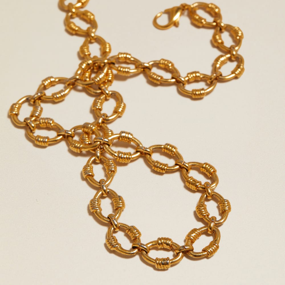 Chain Necklace Vintage Lock Link Statement Chain Necklace Orelia Jewellery