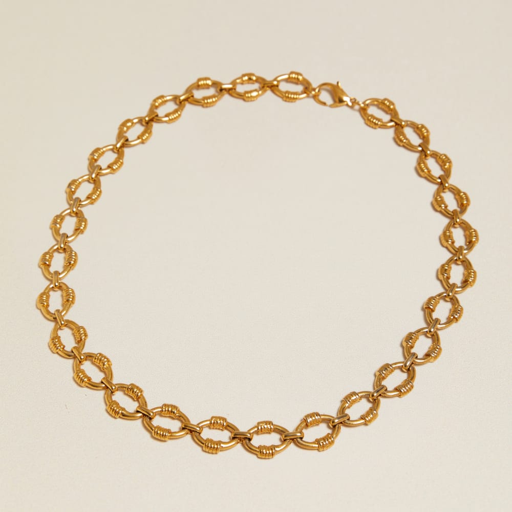 Chain Necklace Vintage Lock Link Statement Chain Necklace Orelia Jewellery