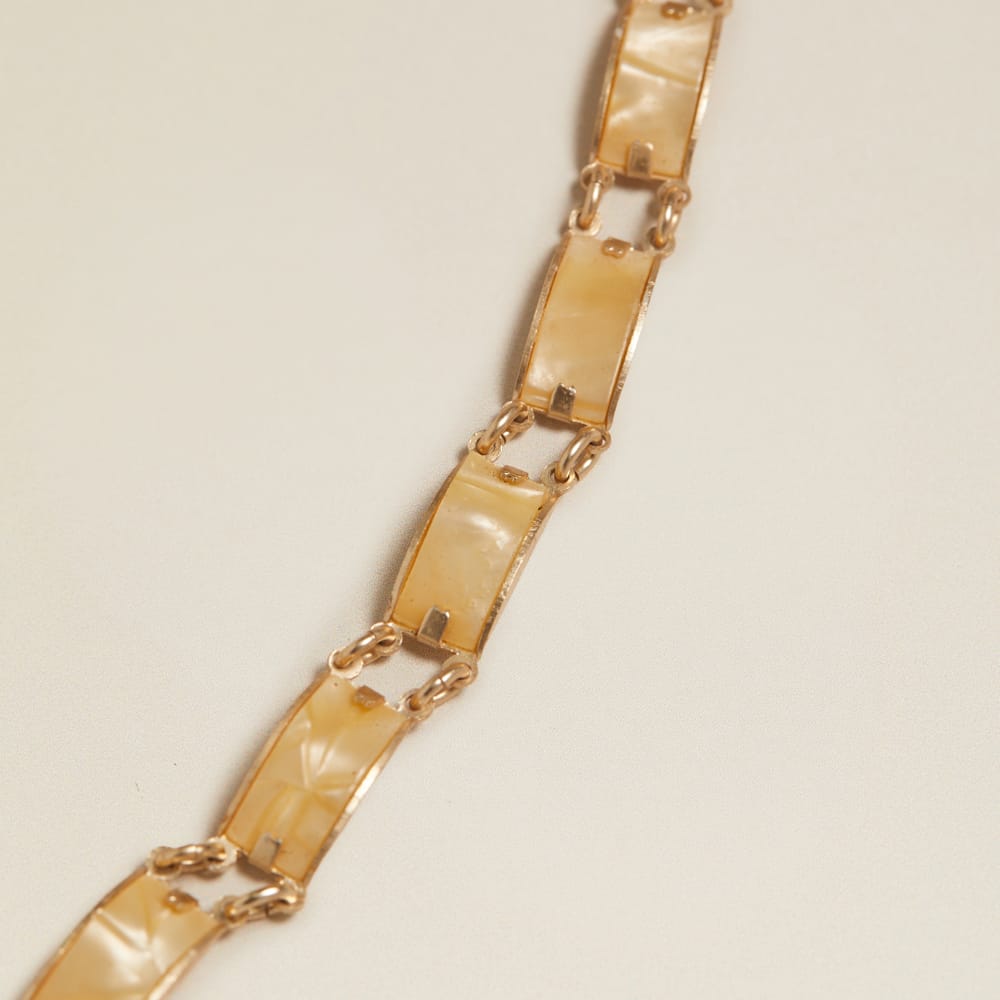 Charm Bracelet Default Vintage Pearl Rectangular Link Bracelet Orelia Jewellery