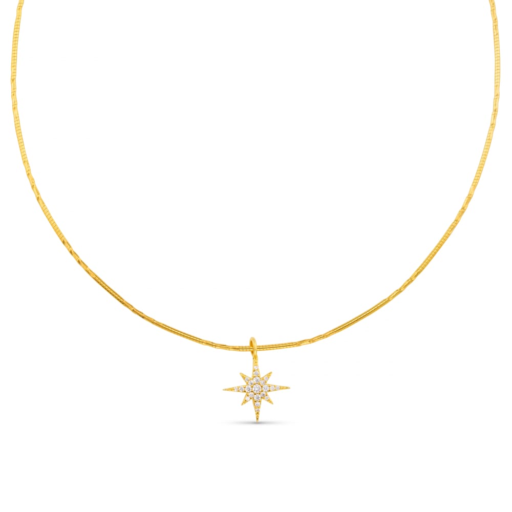 Collar Necklace Pavé Starburst Choker Necklace Orelia Jewellery