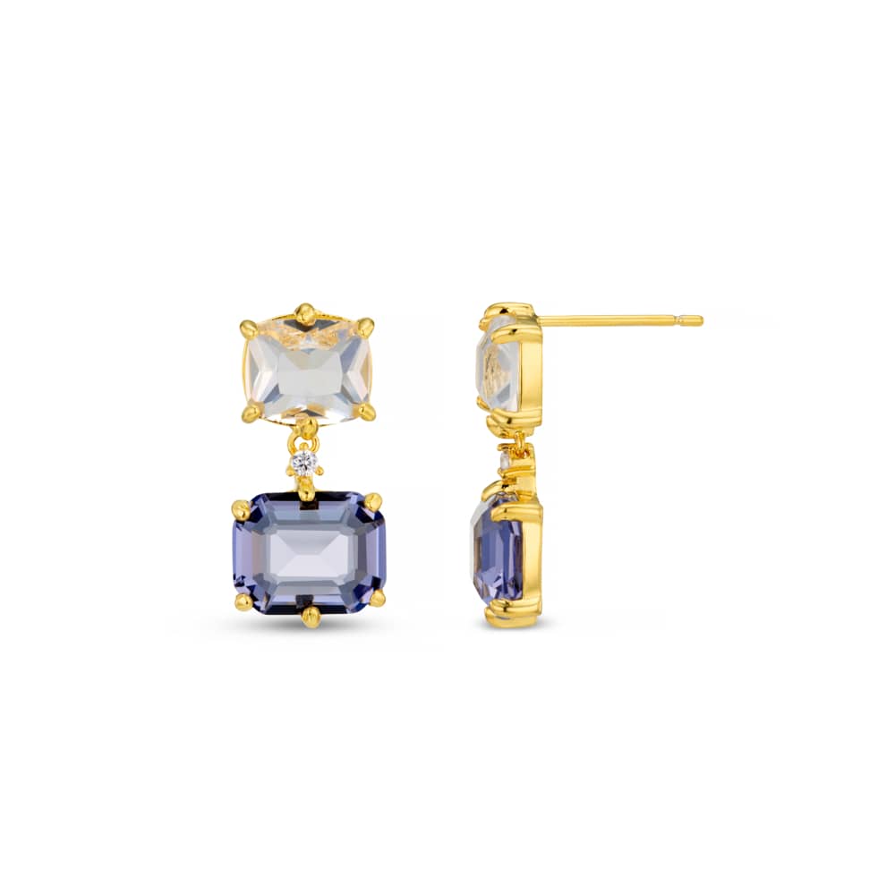 Drop Earrings Blue Crystal Drop Earrings Orelia Jewellery