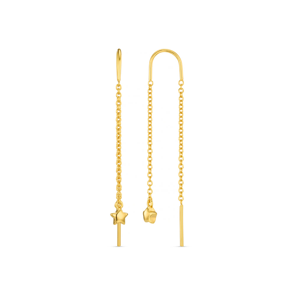 Drop Earrings Default Star Charm Thread Through Earrings Orelia Jewellery
