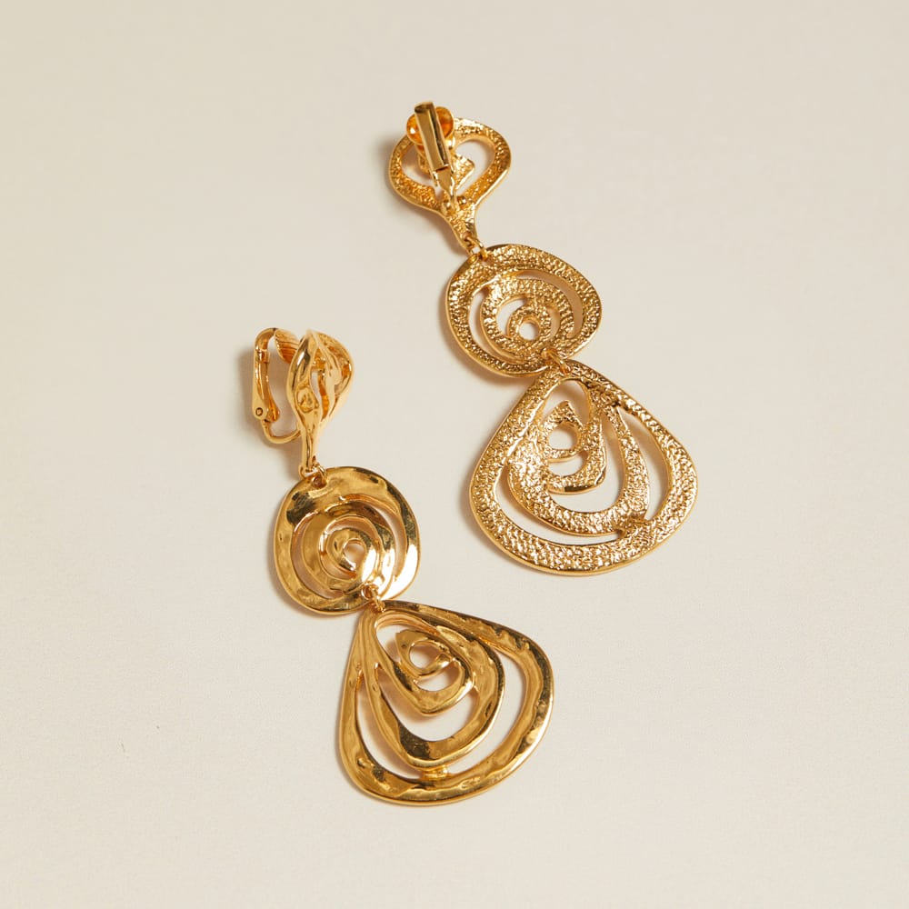 Drop Earrings Default Vintage Abstract Spiral Drop Earrings Orelia Jewellery