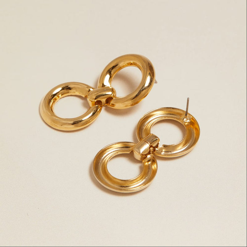 Drop Earrings Default Vintage Twin Hoop Drop Earrings Orelia Jewellery