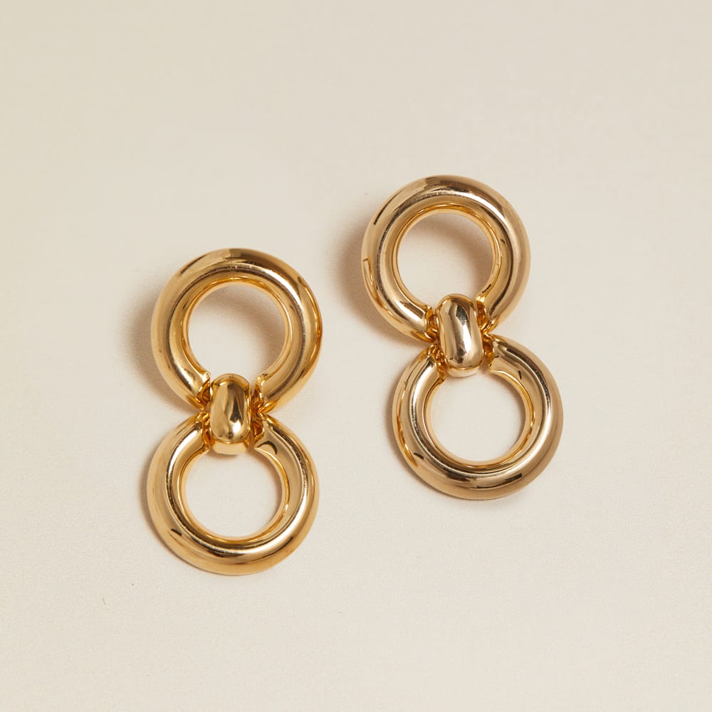 Drop Earrings Default Vintage Twin Hoop Drop Earrings Orelia Jewellery