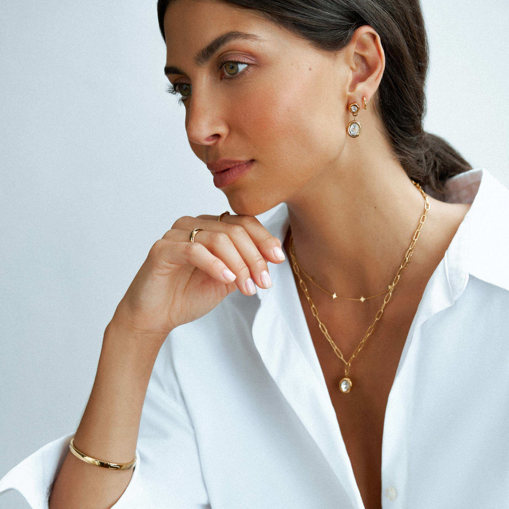 Drop Earrings LUXE Double Crystal Drop Earrings Orelia Jewellery