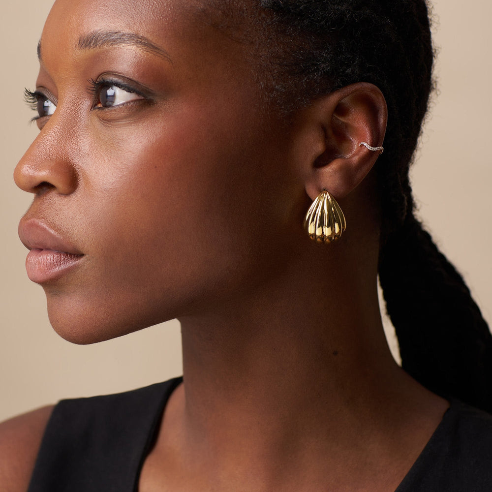 Ear Cuffs Fine Pave Wave Ear Cuff Orelia Jewellery