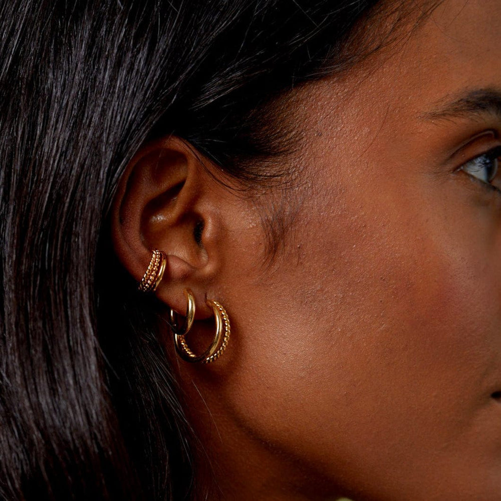 Ear Cuffs Triple Textured Ear Cuff Orelia Jewellery