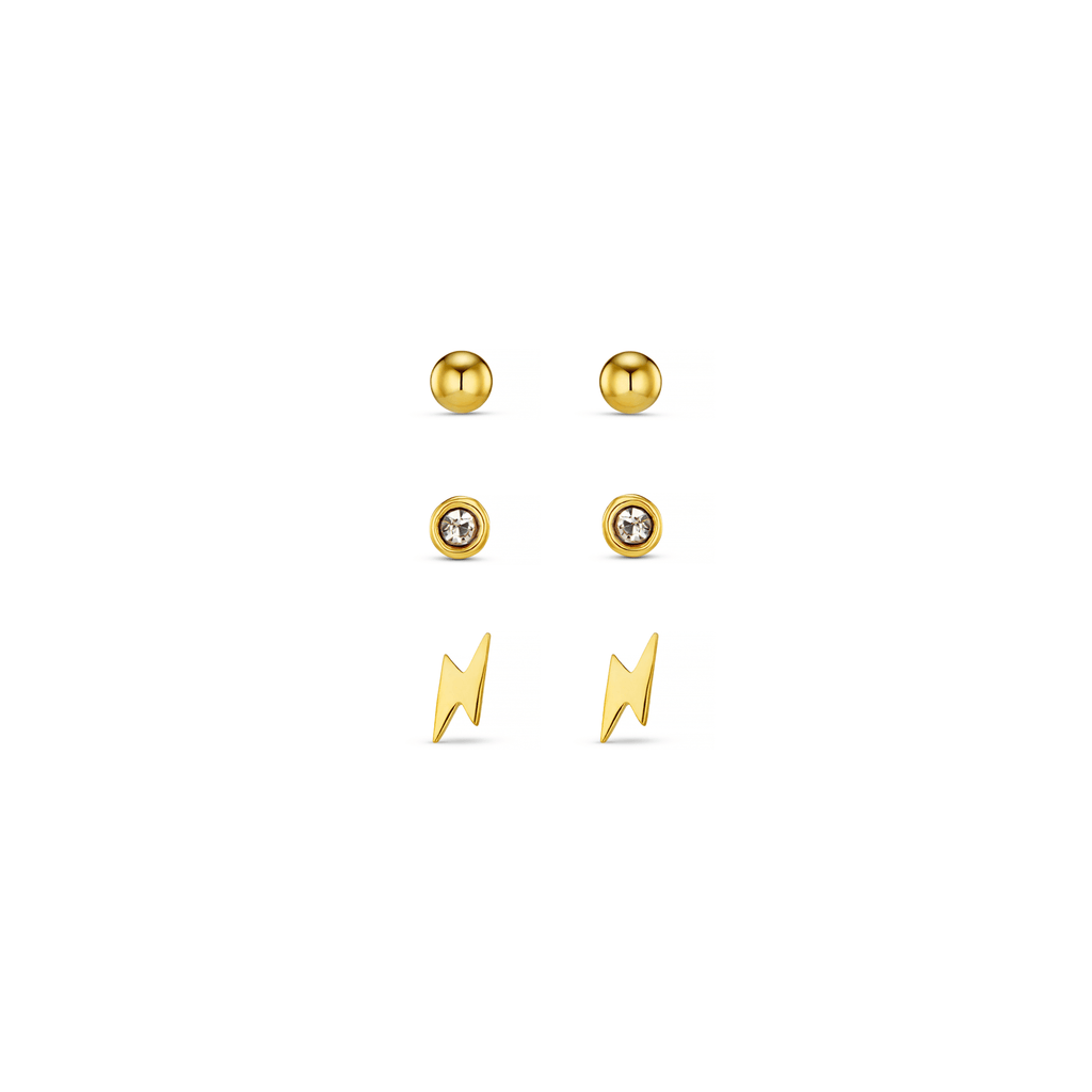 Crystal Stud & Lightning Ear Party Made Swarovski® Crystals