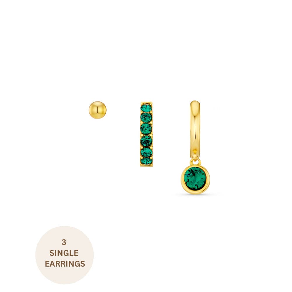 Emerald Ear Party Made Swarovski® Crystals